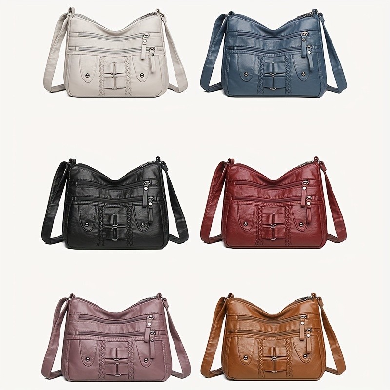 欧格华菲 OGEHUAFEE PU Fashionable Women’s Bag – Lightweight Crossbody & Shoulder Bag with Multi-Pockets, Double-Layer Main Bag