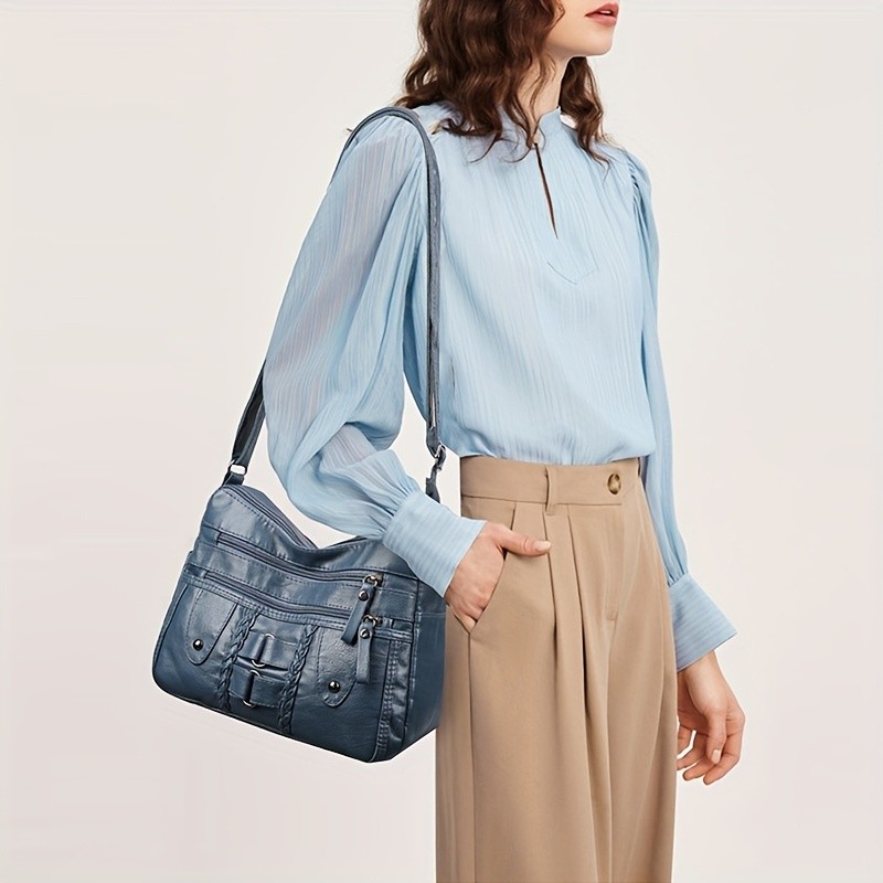 欧格华菲 OGEHUAFEE PU Fashionable Women’s Bag – Lightweight Crossbody & Shoulder Bag with Multi-Pockets, Double-Layer Main Bag