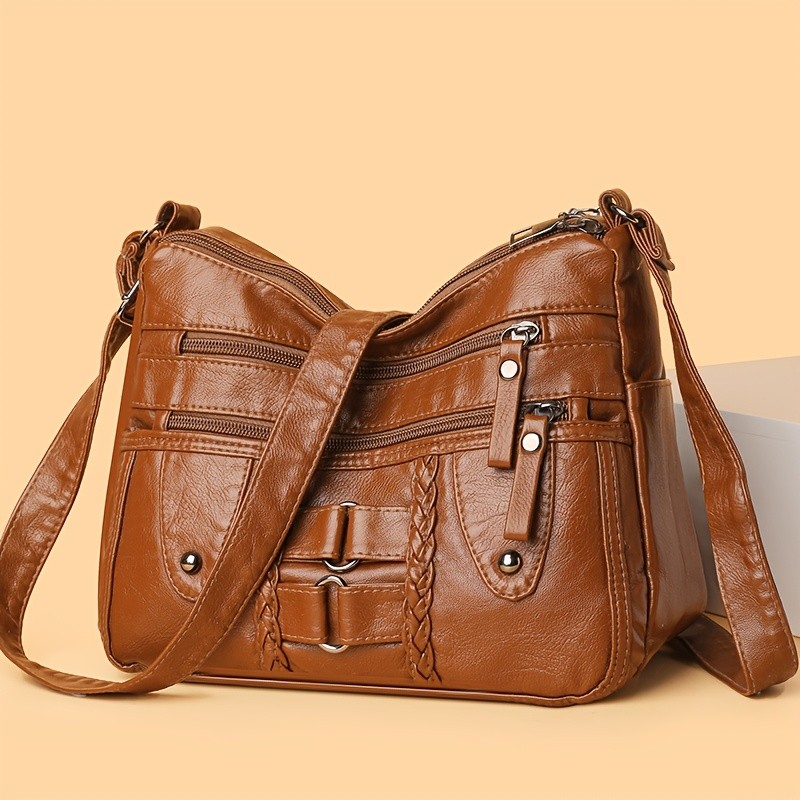 欧格华菲 OGEHUAFEE PU Fashionable Women’s Bag – Lightweight Crossbody & Shoulder Bag with Multi-Pockets, Double-Layer Main Bag