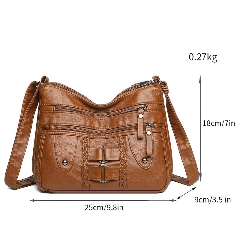 欧格华菲 OGEHUAFEE PU Fashionable Women’s Bag – Lightweight Crossbody & Shoulder Bag with Multi-Pockets, Double-Layer Main Bag
