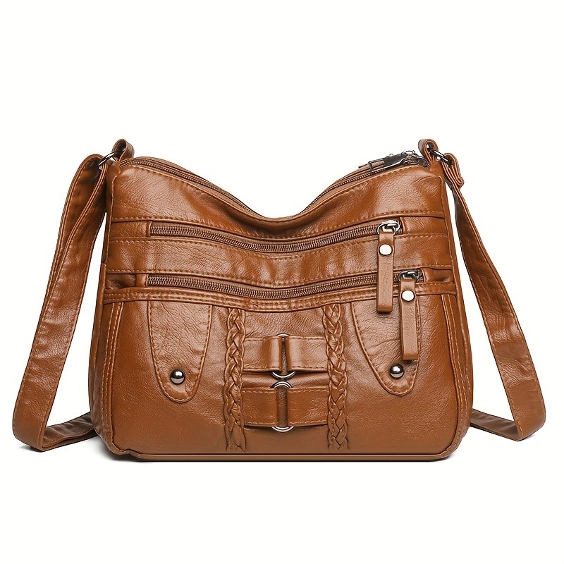 欧格华菲 OGEHUAFEE PU Fashionable Women’s Bag – Lightweight Crossbody & Shoulder Bag with Multi-Pockets, Double-Layer Main Bag