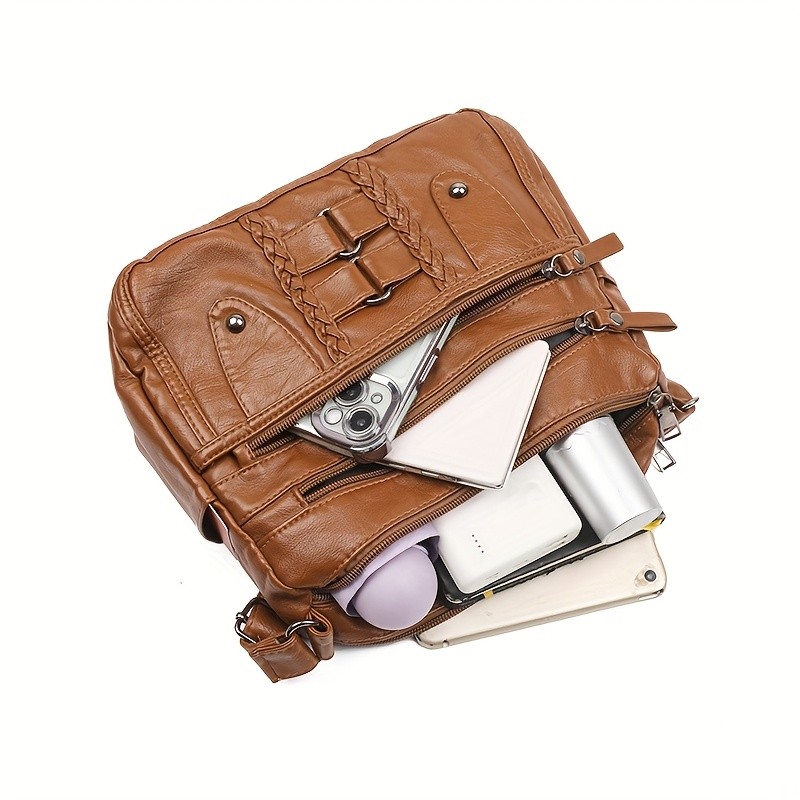 欧格华菲 OGEHUAFEE PU Fashionable Women’s Bag – Lightweight Crossbody & Shoulder Bag with Multi-Pockets, Double-Layer Main Bag