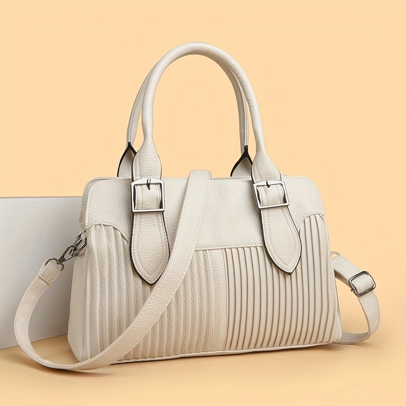 欧格华菲 OGEHUAFEE Women’s Large Capacity PU Handbag – Stylish Business Briefcase with Detachable Shoulder Strap