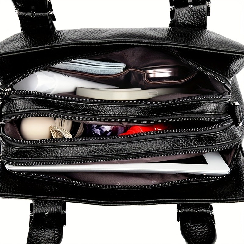 欧格华菲 OGEHUAFEE Women’s Large Capacity PU Handbag – Stylish Business Briefcase with Detachable Shoulder Strap