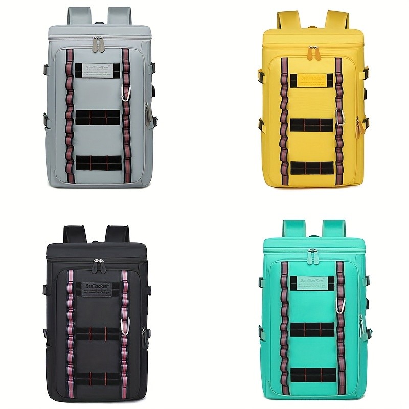 欧格华菲 OGEHUAFEE Large Capacity Fashionable Men’s Backpack – Multifunctional Outdoor Travel Backpack, Multi-Pocket Storage, Dry Wet Separation