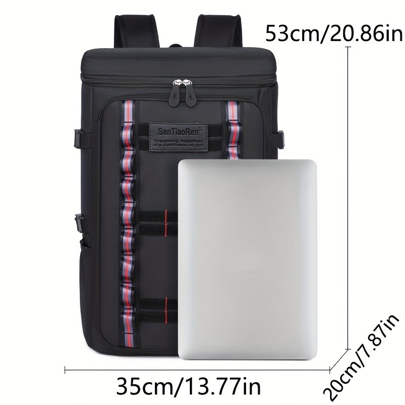 欧格华菲 OGEHUAFEE Large Capacity Fashionable Men’s Backpack – Multifunctional Outdoor Travel Backpack, Multi-Pocket Storage, Dry Wet Separation