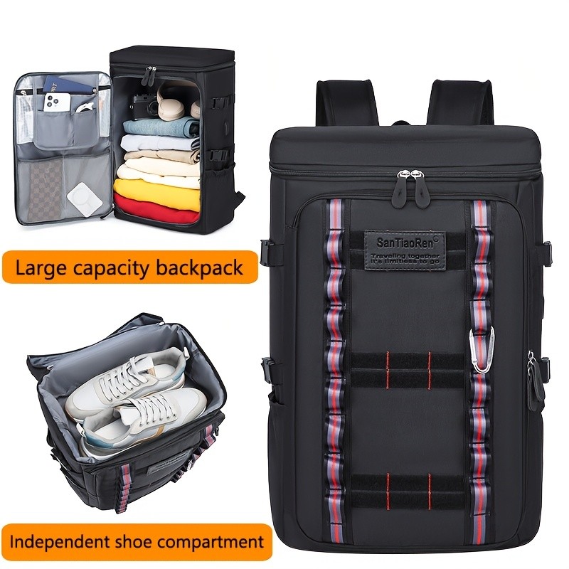 欧格华菲 OGEHUAFEE Large Capacity Fashionable Men’s Backpack – Multifunctional Outdoor Travel Backpack, Multi-Pocket Storage, Dry Wet Separation