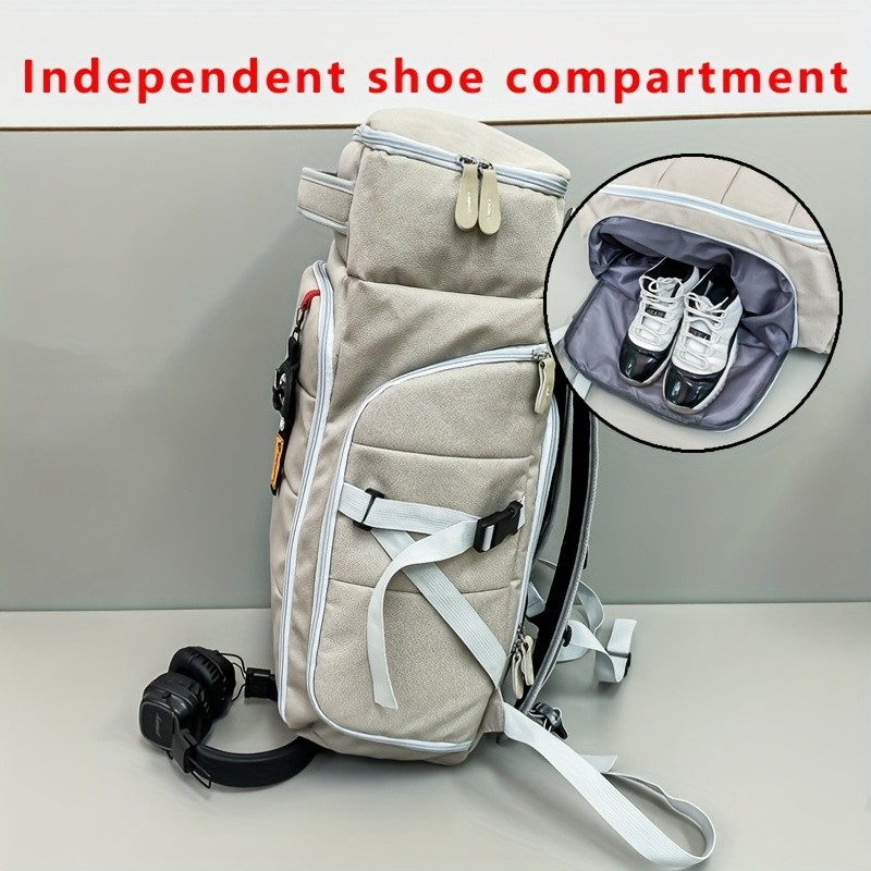 欧格华菲 OGEHUAFEE Large Capacity Heavy-Duty Hiking Backpack – Independent Shoe Compartment, Dry/Wet Separation, Multi-Zipper Pockets