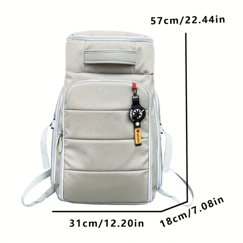 欧格华菲 OGEHUAFEE Large Capacity Heavy-Duty Hiking Backpack – Independent Shoe Compartment, Dry/Wet Separation, Multi-Zipper Pockets