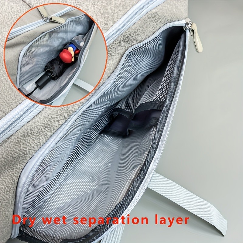 欧格华菲 OGEHUAFEE Large Capacity Heavy-Duty Hiking Backpack – Independent Shoe Compartment, Dry/Wet Separation, Multi-Zipper Pockets