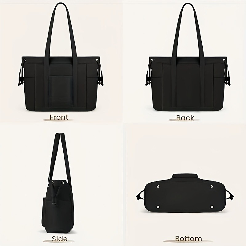 KTMOUW Women's Canvas Tote Bag – Zippered Compartment, Collegiate Style, Perfect for Commuting, Campus Use, Thanksgiving & Christmas Gifts