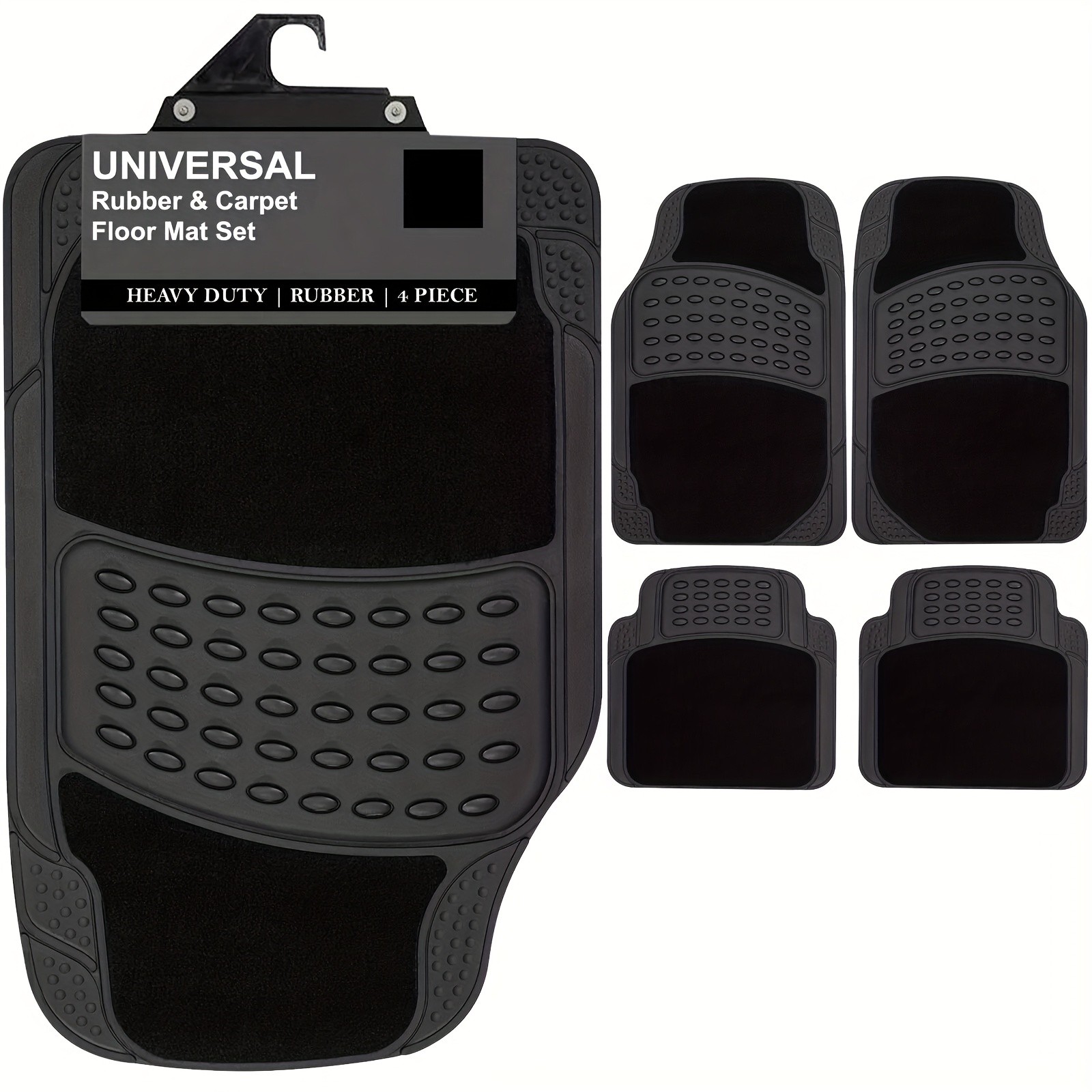 KTMOUW Universal Car Floor Mats – Waterproof & Durable Rubber Mats for Cars, SUVs, Trucks, and Vans