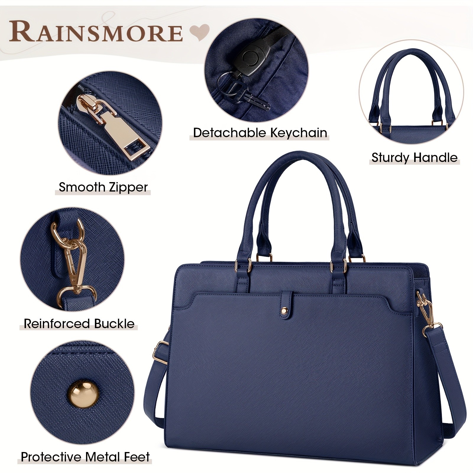 KTMOUW Women’s Stylish 15.6-Inch Laptop Tote Bag – Available in Multiple Colors, Perfect for Work & Travel