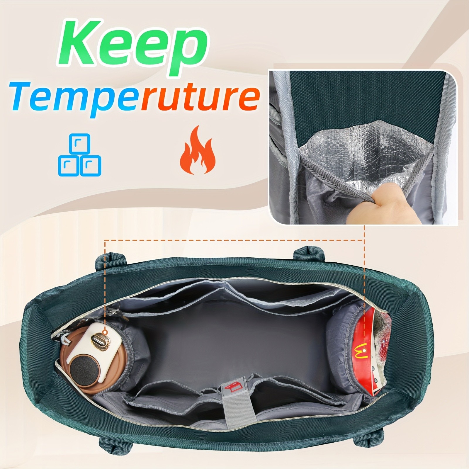 KTMOUW Laptop Bag for Women – Stylish Dark Green Tote, Adjustable Strap, Zipper Closure, Ideal for Teachers & Professionals