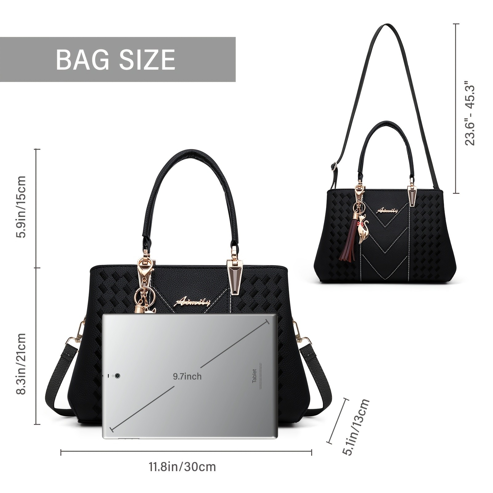 KTMOUW Women’s Tote Bag – Multiple Inner Pockets, Small Handbag, Waterproof Shoulder Bag, Stylish and Functional