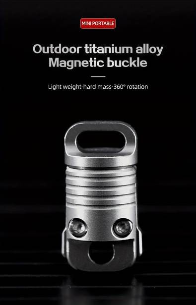 Tiartisan Titanium Alloy Magnetic Quick-Release Keychain – Ultra-Lightweight, Rotating Mini Key Holder for Travel and Camping