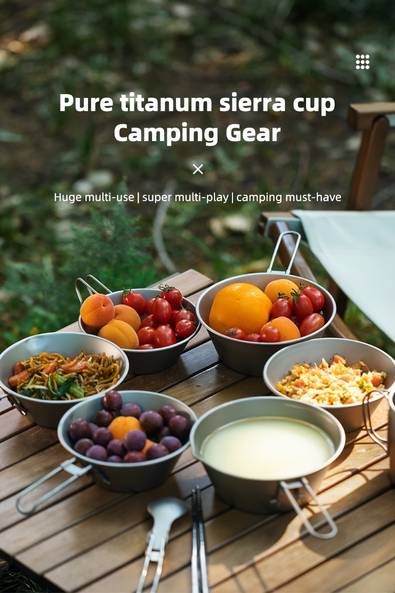 Tiartisan Ultralight Pure Titanium 260ml Camping Bowl – Compact, Durable Food Container for Outdoor Adventures