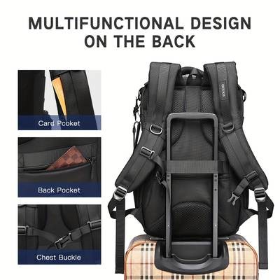 OZUKO Men's Business Backpack – Professional Laptop Bag with Shock-Absorbing Padding for Work, Travel, and Daily Commute