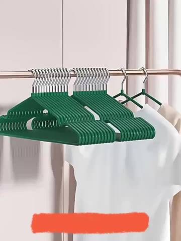 50pcs Heavy-Duty Non-Slip Metal Clothes Hangers – Space-Saving Garment Organizers for Coats, Shirts, and More