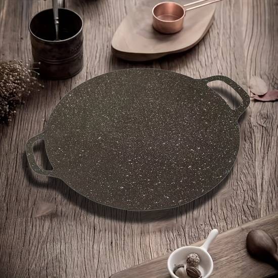 ITECHJOY 3pcs Versatile Non-Stick Cast Iron BBQ Grill Pan Set – Easy-Clean, Portable Frying Skillet for Outdoor Cooking