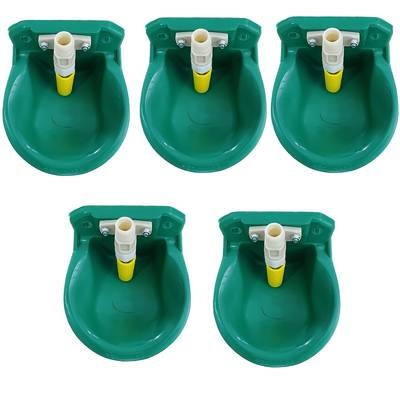 ITECHJOY 4pcs Green PVC Animal Feeding and Drinking Trough – Durable Outdoor Feeder for Sheep, Cattle, and Goats