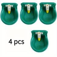 ITECHJOY 4pcs Green PVC Animal Feeding and Drinking Trough – Durable Outdoor Feeder for Sheep, Cattle, and Goats