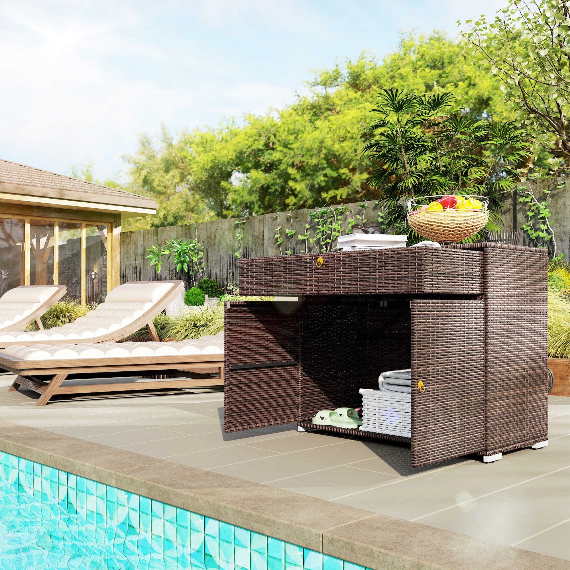 Outdoor Rattan Storage