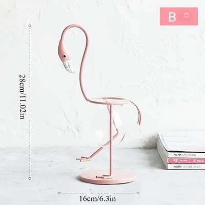 ITECHJOY Eye-Catching Flamingo Hydroponic Vase – Add a Touch of Vintage Elegance to Your Desk