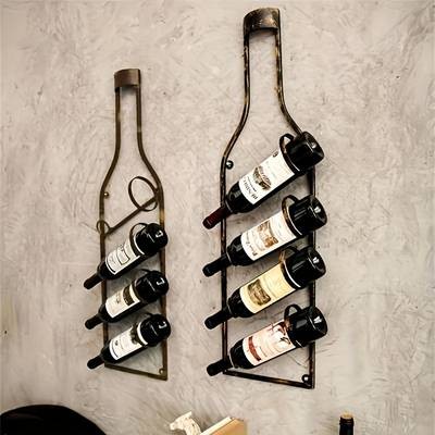 ITECHJOY Vintage Bronze Wall-Mounted Wine Rack – A Rustic Touch for Your Home Bar