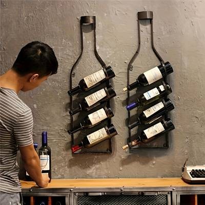 ITECHJOY Vintage Bronze Wall-Mounted Wine Rack – A Rustic Touch for Your Home Bar