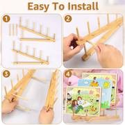 ITECHJOY 3pcs Wooden Puzzle Storage Rack – Classic Storage and Display Solution for Puzzle Enthusiasts