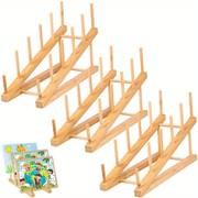 ITECHJOY 3pcs Wooden Puzzle Storage Rack – Classic Storage and Display Solution for Puzzle Enthusiasts