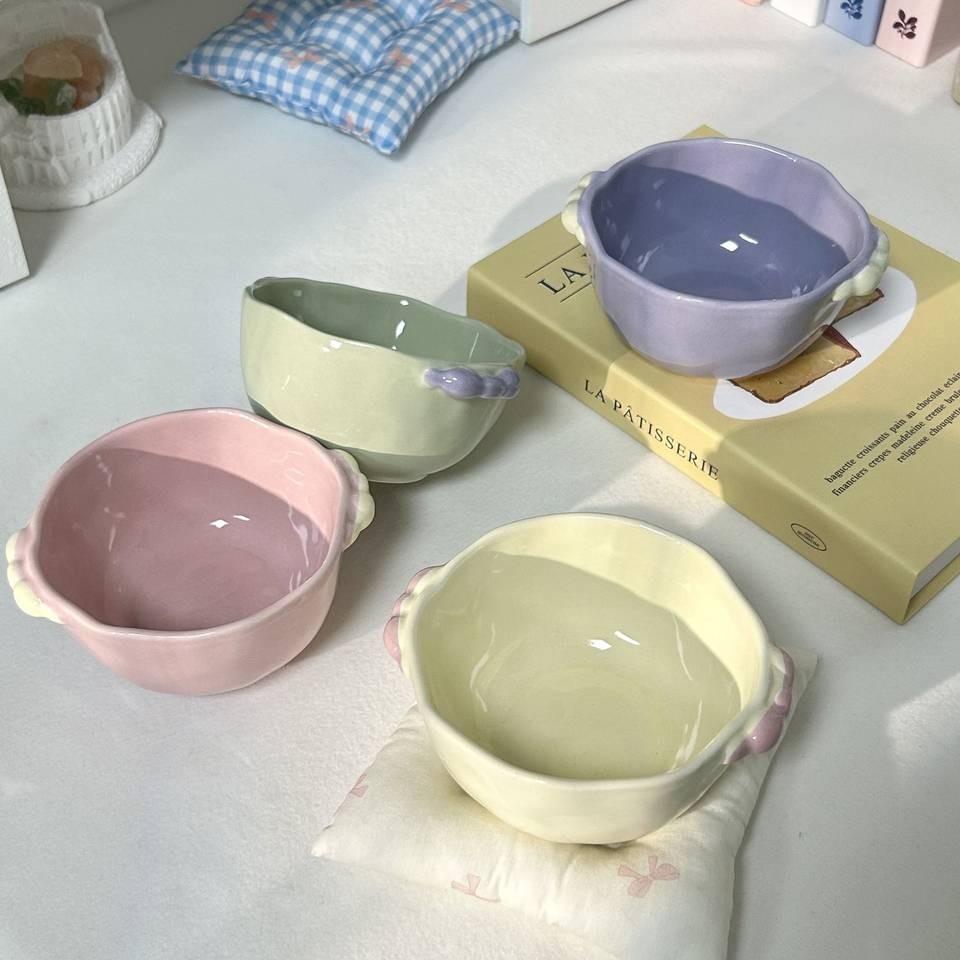 ITECHJOY 4pcs Macaron Colored Cute Bowls – Add a Touch of Charm to Your Dining Experience
