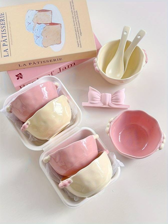 ITECHJOY 4pcs Macaron Colored Cute Bowls – Add a Touch of Charm to Your Dining Experience