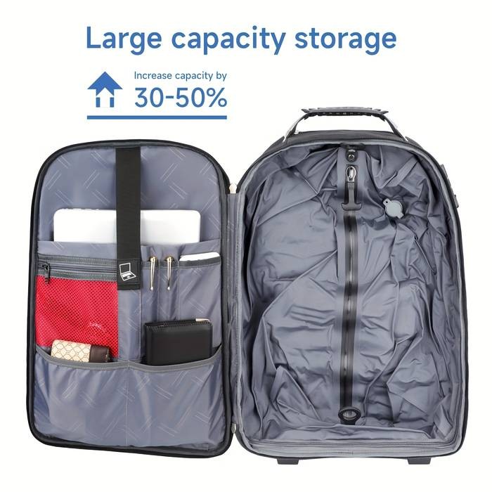 SWICKY Large Capacity 50L Roller Backpack with Vacuum Compression – Your Ultimate Travel Companion