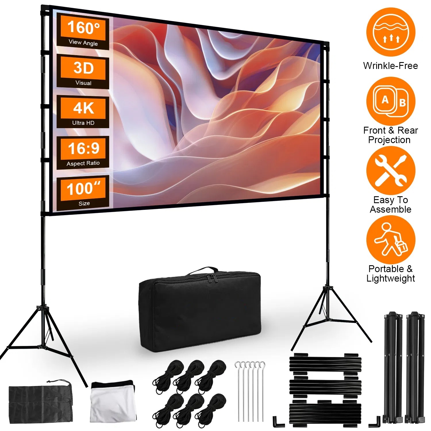 100 Inch Home Theater Projector Screen