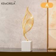 KEMORELA Creative Living Room Statue Ornaments – Elegant Love-Shaped Ceramic Sculptures for Home and Holiday Decor