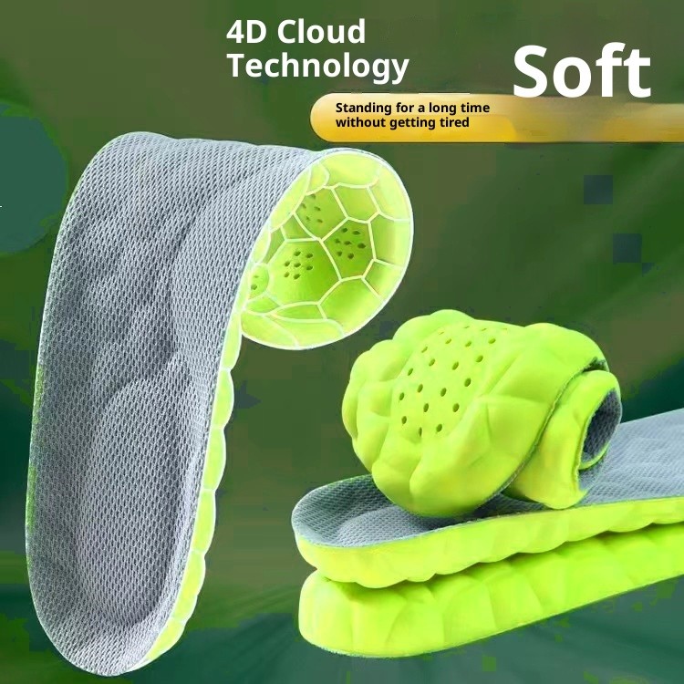 Orthopedic Insoles for Man Women Memory Foam Cushion Gel Insole Silicone Arch Support Pads Sport Shoe Pad Soft Running Insert