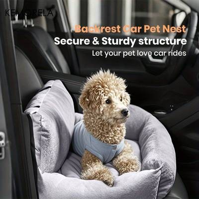KEMORELA Car Seat for Cats & Small Dogs – Comfortable and Secure Travel Solution for Your Pet