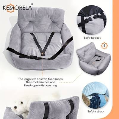 KEMORELA Car Seat for Cats & Small Dogs – Comfortable and Secure Travel Solution for Your Pet