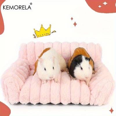 KEMORELA Ultra-Soft Plush Small Pet Nest – Cozy, Comfortable Bed for Small Pets Like Rabbits and Hamsters