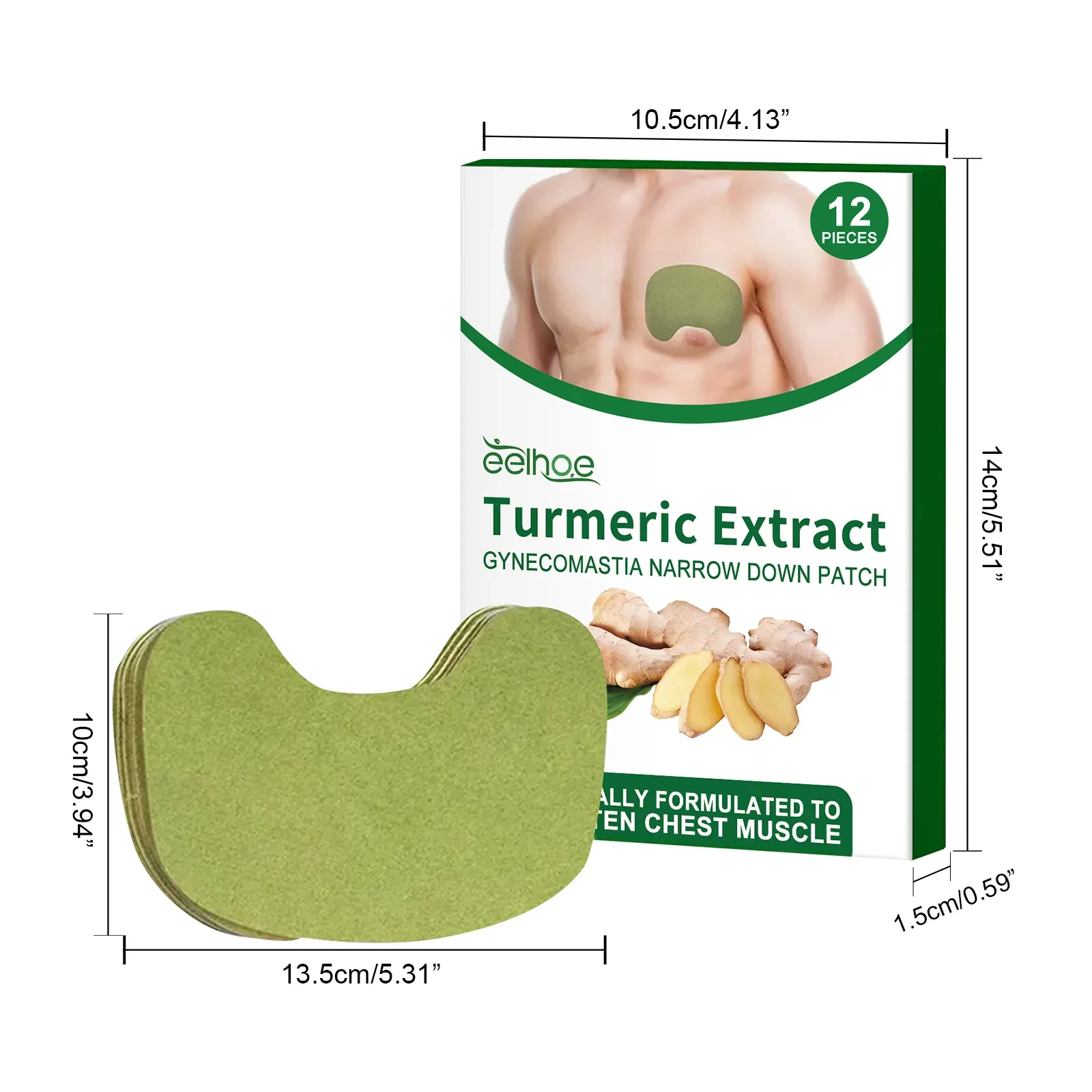 EELHOE Turmeric Extract Gynecomastia Narrow Down Patch
