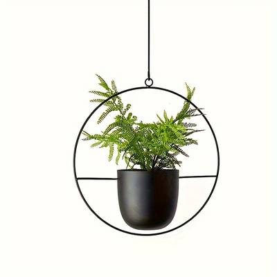 1 Set Boho Style Metal Hanging Pots – A Stylish and Creative Hanging Planter for Your Balcony Garden
