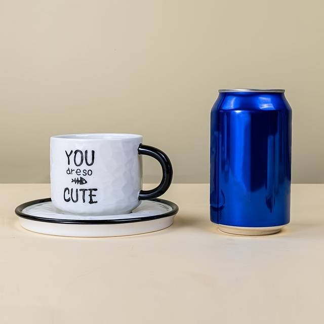 1pc 200ml/6.7oz Japanese Lovely Ceramic Hidden 3D Cat Inside Cup and Saucer – A Whimsical and Practical Gift for Cat Lovers