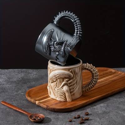 1pc Xenomorph 3D Stainless Steel Mug – A Unique Alien-Themed Mug for Coffee Lovers and Sci-Fi Fans