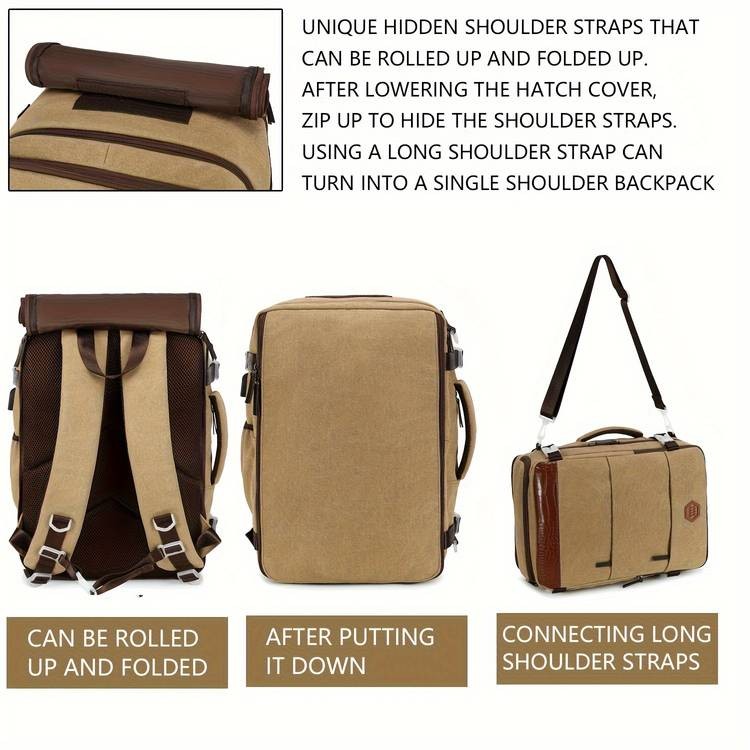 Laptop Backpack – 40L Flight Approved Carry-On Backpack with USB Charging Port and Shoe Compartment