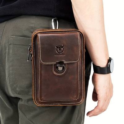 BULLCAPTAIN Men’s Multi-Functional Large-Capacity Messenger Bag – Retro-Inspired, Casual Business Bag for Mobile & Essentials