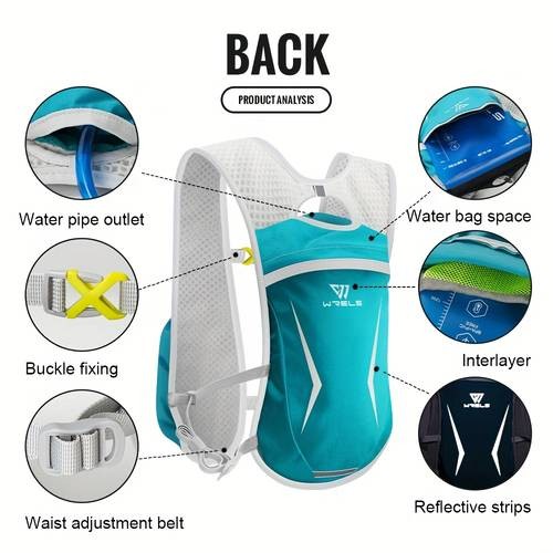 WRELS Lightweight 5L Running Vest Backpack – Breathable, Adjustable, and Compact for Hiking, Cycling, & Wilderness Adventures