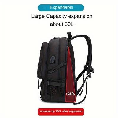 YISUDONN 50/80L Travel Backpack – Expandable Sports Hiking Backpack with Shoe Compartment & Laptop Sleeve