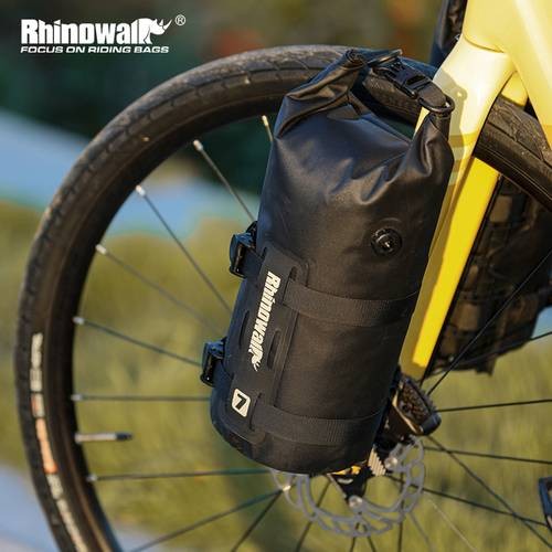 Rhinowalk Bike Front Fork Bag 4L-7L – Bicycle Frame Pack for Travel Luggage with Base and Dry Bag